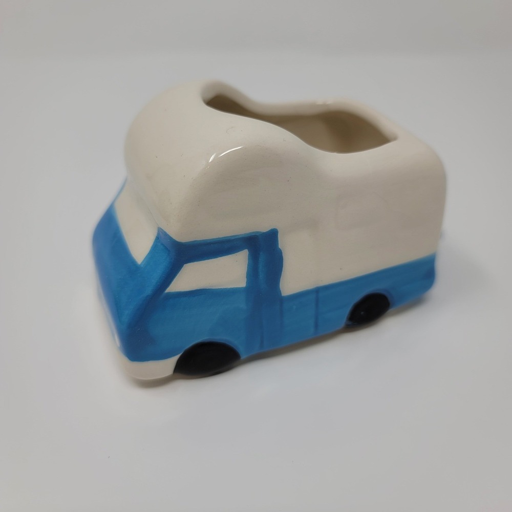 Ceramic RV Camper Van Vehicle‎ Planter Succulent Small Plants Home Decor New - Picture 5 of 8